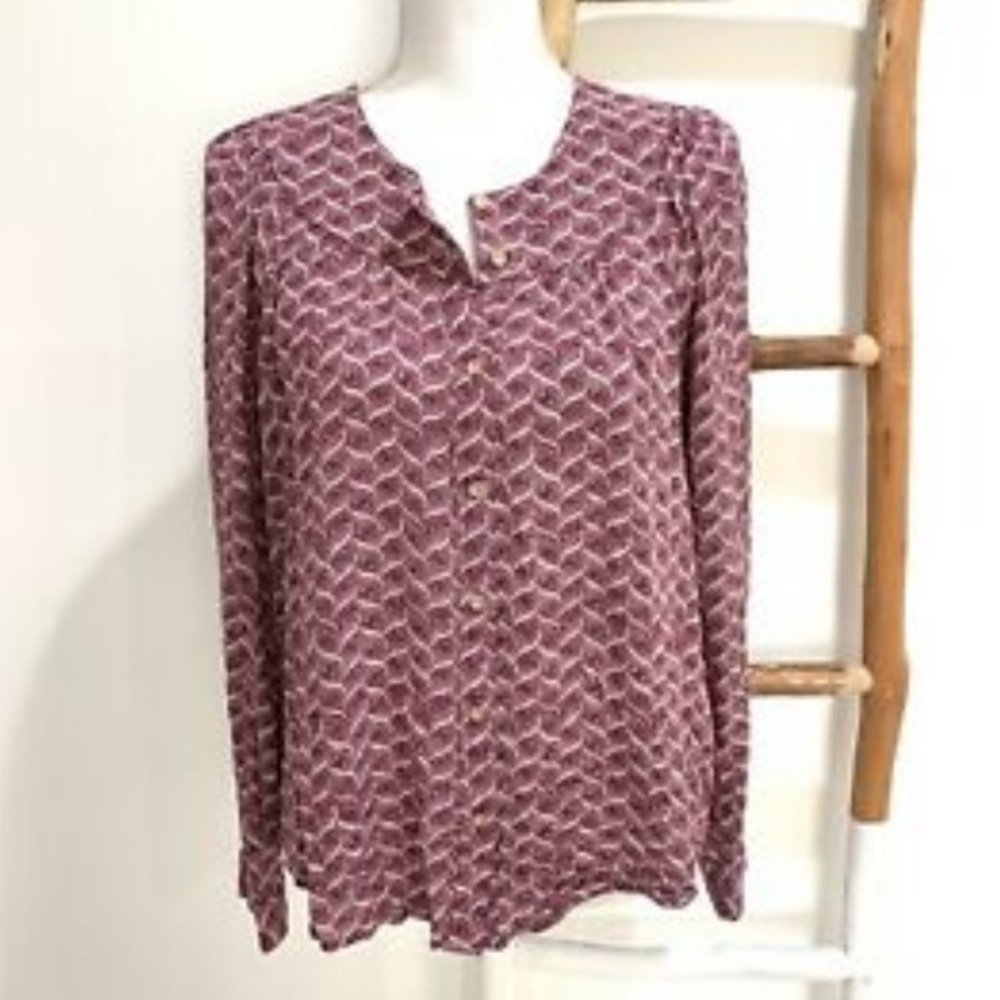 Purple button down from Anthropologie